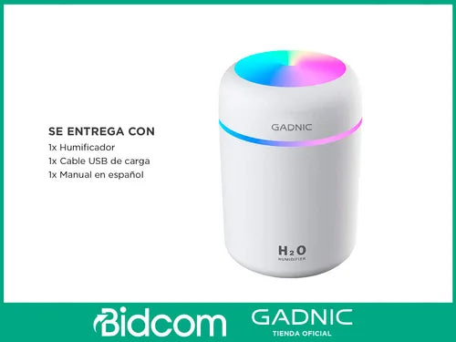 Humificador Difusor Gadnic Ultrasonico Aromático Electrico