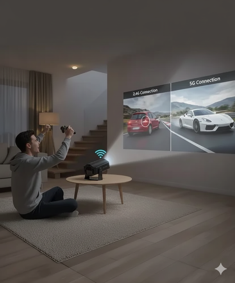 Proyector Gadnic 9500 Lúmenes | Wi-Fi, Bluetooth y Cine en Casa